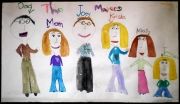 An early painting by Jessica of her family