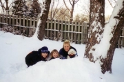 Krista, Nikki & Jess in Snow - 2000