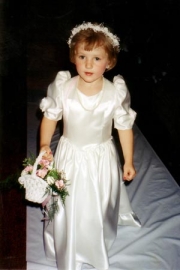 Jess loved being a flower girl at five - 1996