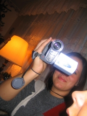 Krista with her infamous video camera