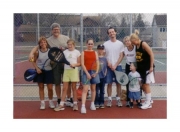Tennis with Springmans on Krista's BD (2002)