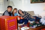 Joey, Bree, and Krista on Christmas Eve (2003)