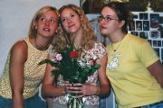 Krista, Bree, and Nikki being cheesy - 2002 (right before Joey & bree were engaged)