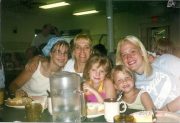 Debbie (mom) with Krista, Nikki, Jess & Jess at Family Camp