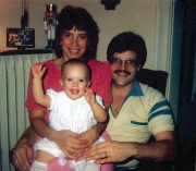 Nikki with Mommy & Daddy on 1st BD (1987)