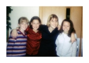 Nikki with church friends (1999)