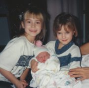 Krista and Nikki when Jess was born (1991)