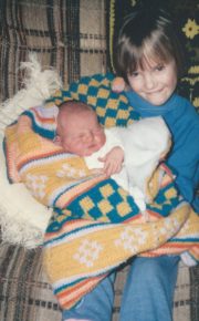 Nikki with baby Jessica (1991)