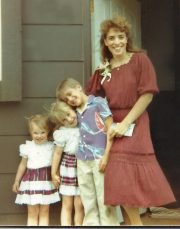 Mom with Joey, Krista & Nikki in 1988