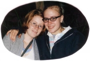 Krista with friend Selina (2001)