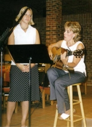 Singing with Mom at Baccalaureate Service (2002)